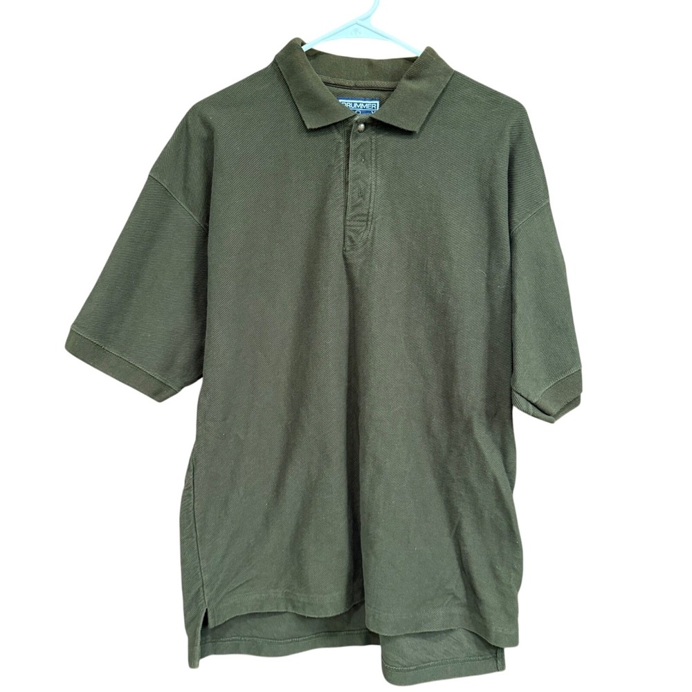 Drummer Boy Collection Men's XL‎ Olive Green Cotton Short Sleeve Polo Shirt